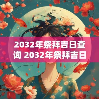 2032年祭拜吉日查询 2032年祭拜吉日查询大全