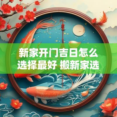 新家开门吉日怎么选择最好 搬新家选日子黄道吉日