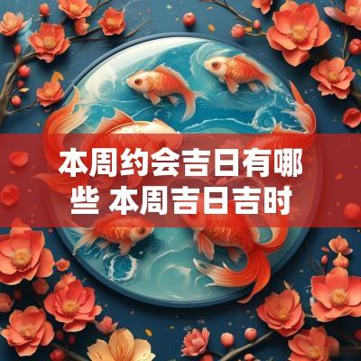本周约会吉日有哪些 本周吉日吉时 本周约会吉日有哪些 本周吉日吉时