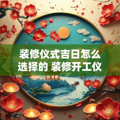 装修仪式吉日怎么选择的 装修开工仪式怎么选日子和时辰