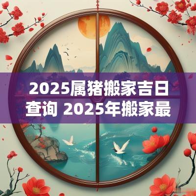 2025属猪搬家吉日查询 2025年搬家最旺的属相