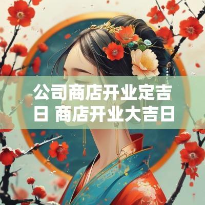 公司商店开业定吉日 商店开业大吉日子