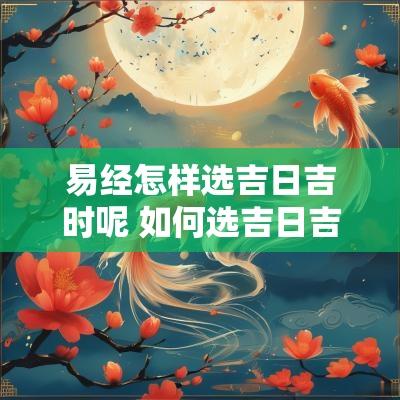易经怎样选吉日吉时呢 如何选吉日吉时最准确