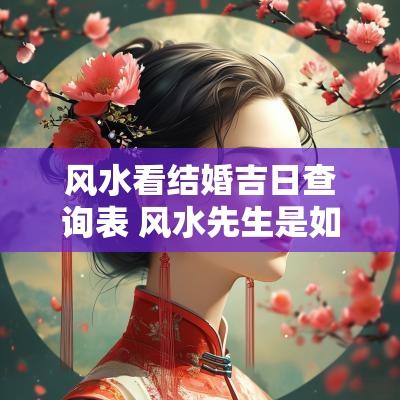 风水看结婚吉日查询表 风水先生是如何查结婚日子的