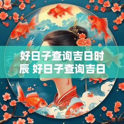 好日子查询吉日时辰 好日子查询吉日
