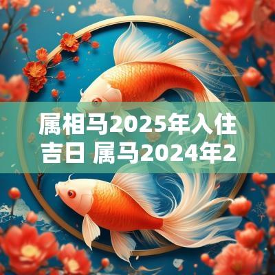 属相马2025年入住吉日 属马2025年2月15日运势