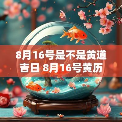 8月16号是不是黄道吉日 8月16号黄历