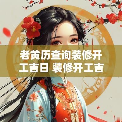 老黄历查询装修开工吉日 装修开工吉日2025老黄历