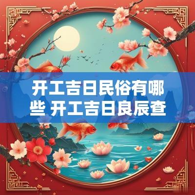 开工吉日民俗有哪些 开工吉日良辰查询