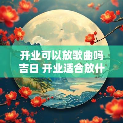 开业可以放歌曲吗吉日 开业适合放什么歌曲比较好