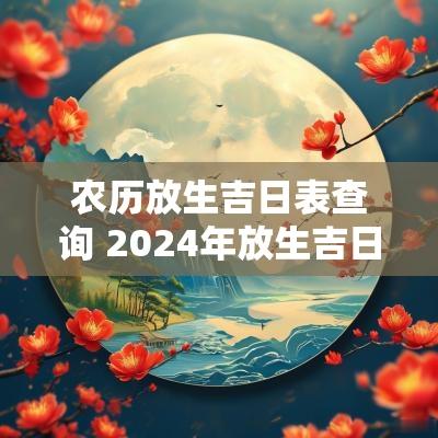 农历放生吉日表查询 2025年放生吉日表