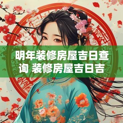 明年装修房屋吉日查询 装修房屋吉日吉时黄历查询