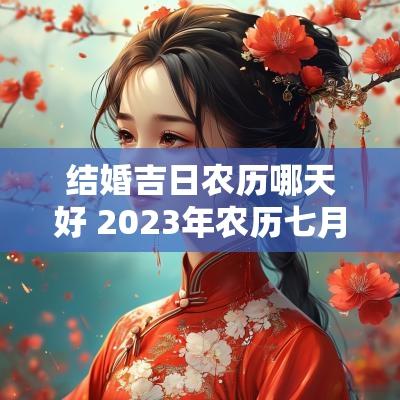 结婚吉日农历哪天好 2025年农历七月哪天是结婚吉日