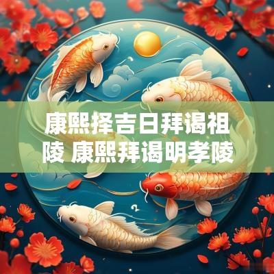 康熙择吉日拜谒祖陵 康熙拜谒明孝陵