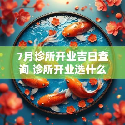 7月诊所开业吉日查询 诊所开业选什么日子好