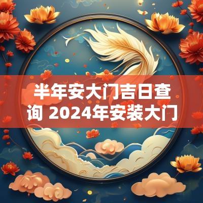 半年安大门吉日查询 2025年安装大门黄道吉日
