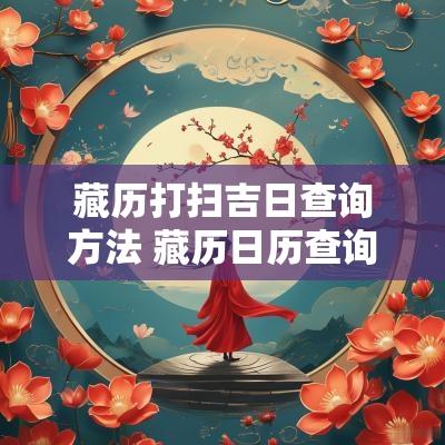 藏历打扫吉日查询方法 藏历日历查询2025