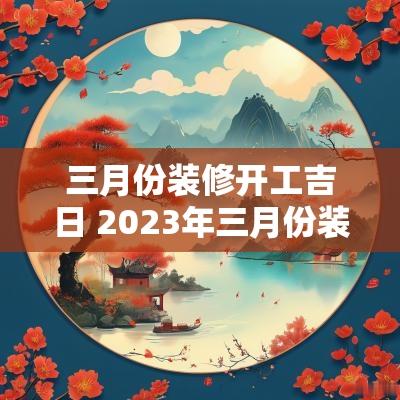 三月份装修开工吉日 2025年三月份装修吉日