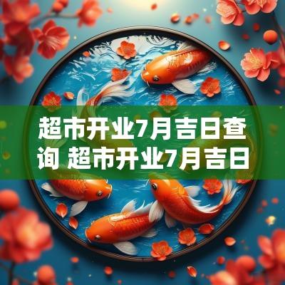 超市开业7月吉日查询 超市开业7月吉日查询表