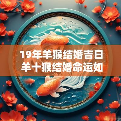 19年羊猴结婚吉日 羊十猴结婚命运如何