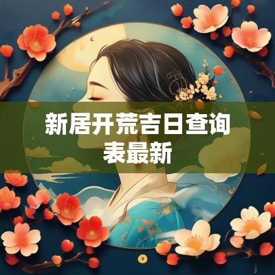 新居开荒吉日查询表最新