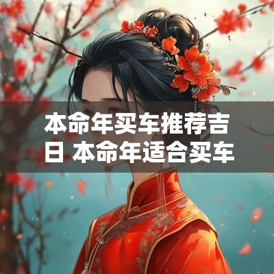 本命年买车推荐吉日 本命年适合买车吗