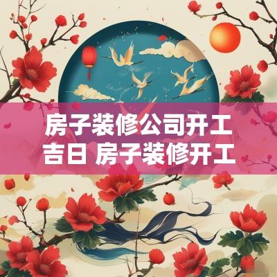 房子装修公司开工吉日 房子装修开工吉日查询