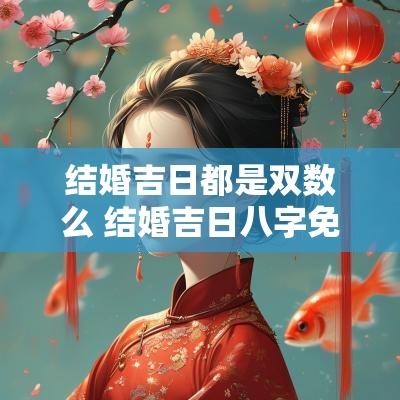 结婚吉日都是双数么 结婚吉日八字免费测算