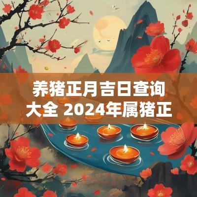 养猪正月吉日查询大全 2025年属猪正月开业吉日查询