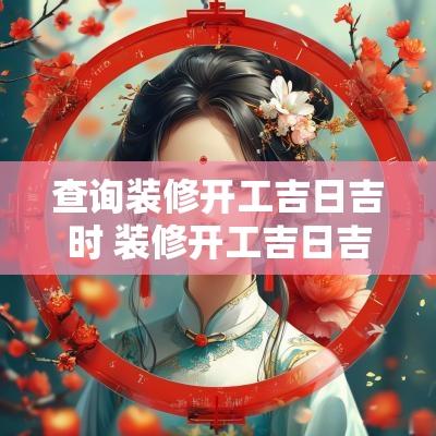 查询装修开工吉日吉时 装修开工吉日吉时查询2025