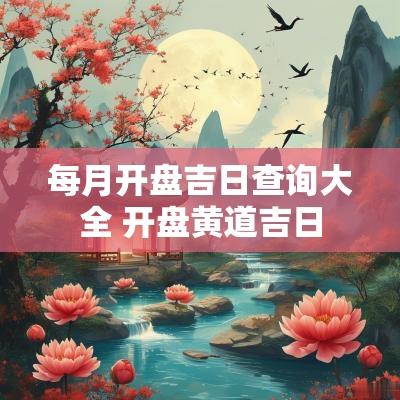 每月开盘吉日查询大全 开盘黄道吉日