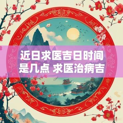 近日求医吉日时间是几点 求医治病吉日和忌日