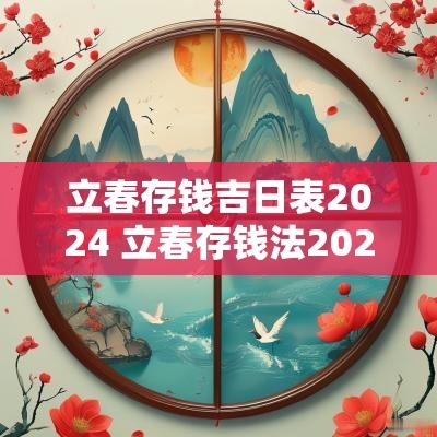 立春存钱吉日表2025 立春存钱法2025