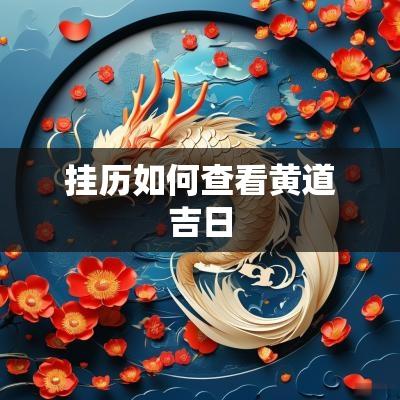 挂历如何查看黄道吉日