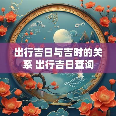 出行吉日与吉时的关系 出行吉日查询