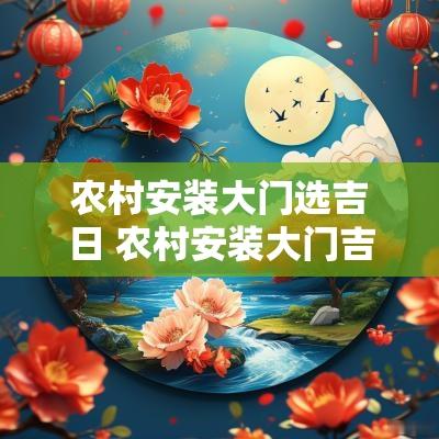 农村安装大门选吉日 农村安装大门吉语怎么说