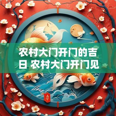 农村大门开门的吉日 农村大门开门见山好不好