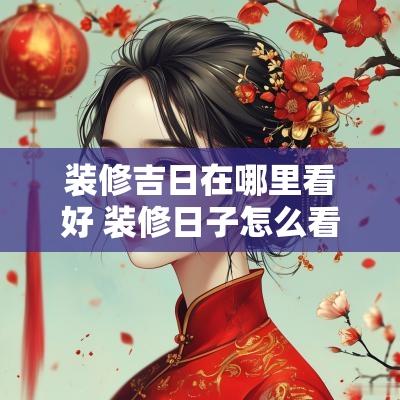 装修吉日在哪里看好 装修日子怎么看吉日