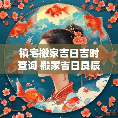 镇宅搬家吉日吉时查询 搬家吉日良辰查询