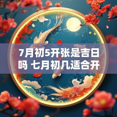 7月初5开张是吉日吗 七月初几适合开业
