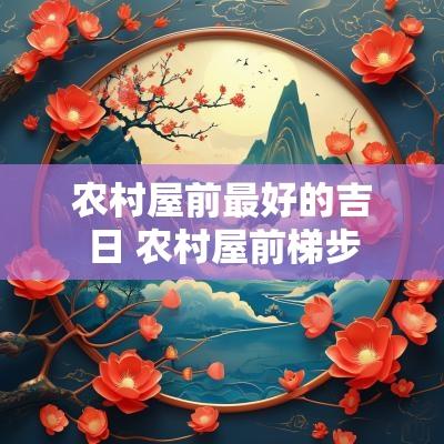 农村屋前最好的吉日 农村屋前梯步