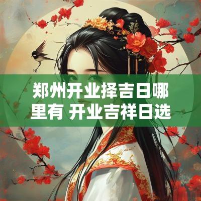 郑州开业择吉日哪里有 开业吉祥日选择