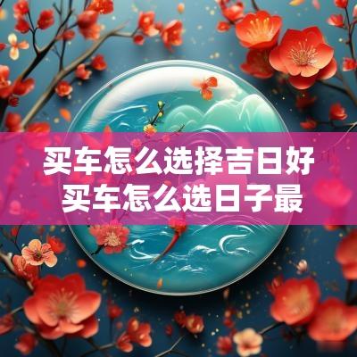 买车怎么选择吉日好 买车怎么选日子最好
