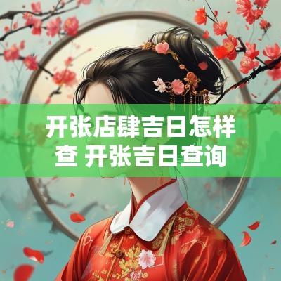 开张店肆吉日怎样查 开张吉日查询
