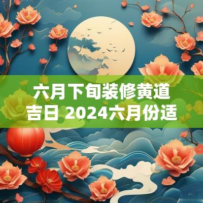 六月下旬装修黄道吉日 2025六月份适合装修的黄道吉日