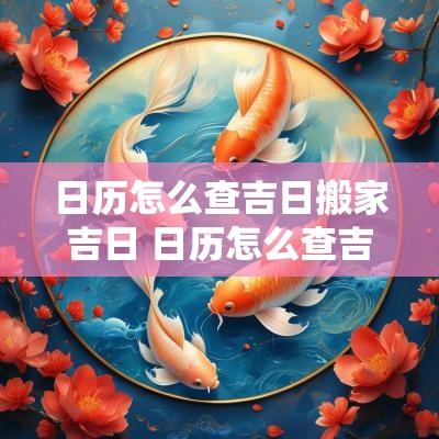 日历怎么查吉日搬家吉日 日历怎么查吉日搬家吉日时间