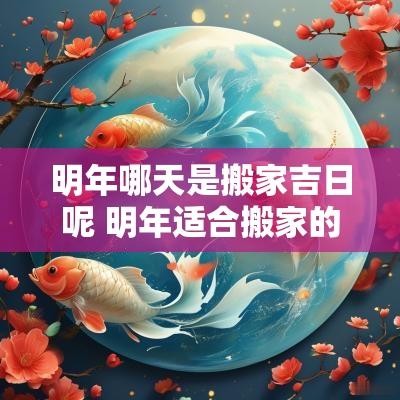 明年哪天是搬家吉日呢 明年适合搬家的黄道吉日