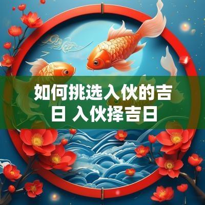 如何挑选入伙的吉日 入伙择吉日