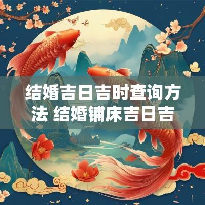 结婚吉日吉时查询方法 结婚铺床吉日吉时查询