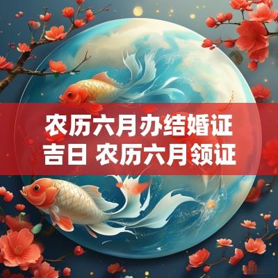 农历六月办结婚证吉日 农历六月领证黄道吉日